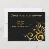 Goldrausch 40. Geburtstag Einladung (Rückseite)