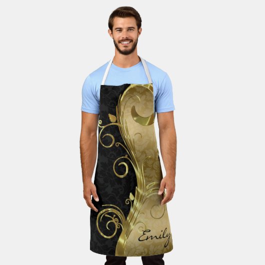 Goldrausch auf Damask Schürze (Getragen)