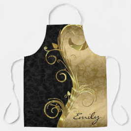 Goldrausch auf Damask Schürze