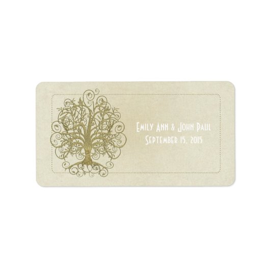 Goldrausch auf Stein mit Punkten Save the Date Adressaufkleber (Vorne)