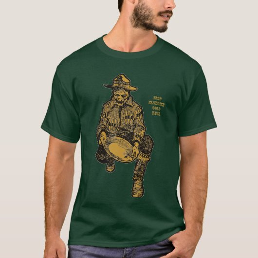 Goldrausch-Bergmann 1898 Alaskas Klondike T-Shirt (Vorderseite)