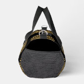 Goldrausch-Design auf der schwarzen Duffle-Tasche Duffle Bag (Rechts)