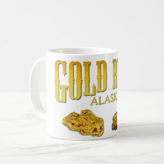 Goldrausch Kaffeetasse (Vorderseite Links)