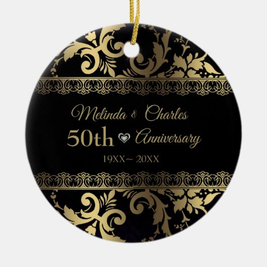 Goldrausch Keramik Ornament (Vorne)