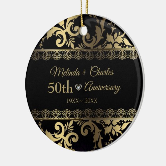 Goldrausch Keramik Ornament (Links)