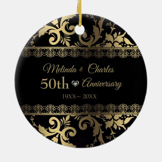 Goldrausch Keramik Ornament (Hinten)