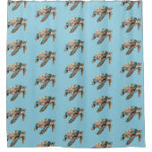 Goldrausch-Meeresschildkröte Duschvorhang (Vorderseite)