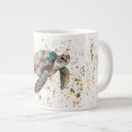 Goldrausch-Meeresschildkröte Jumbo-Tasse