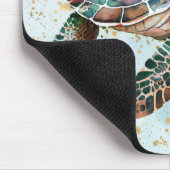 Goldrausch-Meeresschildkröte Mousepad (Ecke)