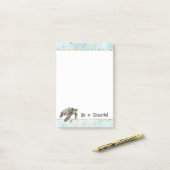 Goldrausch-Meeresschildkröte Post-it Klebezettel (Auf Schreibtisch)