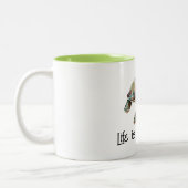 Goldrausch-Meeresschildkröte Zweifarbige Tasse (Links)