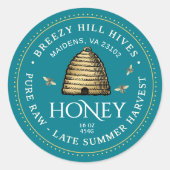 Goldrausch mit Honigbienen Runder Aufkleber (Vorderseite)