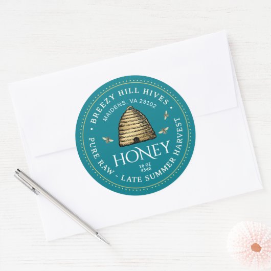 Goldrausch mit Honigbienen Runder Aufkleber (Umschlag)