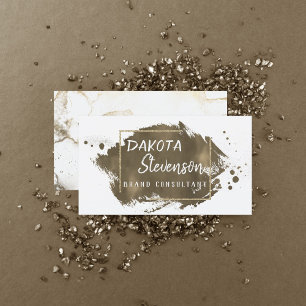 Goldrausch   Moderner Spritzer Chic Visitenkarte