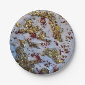 Goldrausch-Papierplatte, 7", rund Pappteller (Vorderseite)