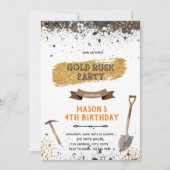 Goldrausch-Party Einladung (Vorderseite)