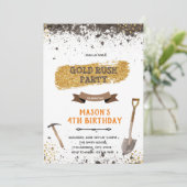 Goldrausch-Party Einladung (Stehend Vorderseite)