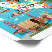 Goldrausch-Reiseposter Poster (Ecke)