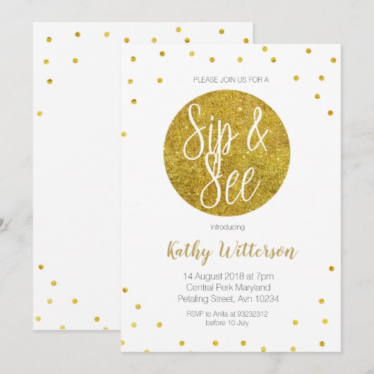 Goldrausch und Einladung (Vorne/Hinten)