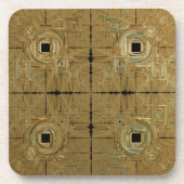 Goldrausch-Untersetzer Getränkeuntersetzer (Vorderseite)