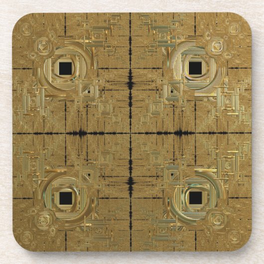 Goldrausch-Untersetzer Getränkeuntersetzer (Vorderseite)
