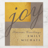 Goldrausch von LeahG Zeitgenössischer Metallurlaub Weinetikett (Einzelnes Label)