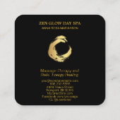 *~* Goldrausch Zen Meditation Yoga Reiki Abstrakt Quadratische Visitenkarte (Rückseite)