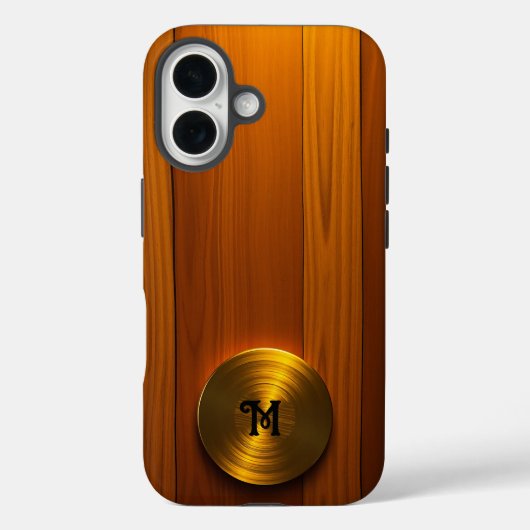 Goldreddiskette auf Bernsteinholz Case-Mate iPhone Hülle (Rückseite)