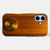 Goldreddiskette auf Bernsteinholz Case-Mate iPhone Hülle (Rückseite (Horizontal))