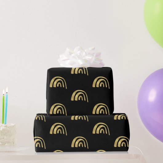 Goldregenbogen und schwarz geschenkpapier (Partygeschenke)