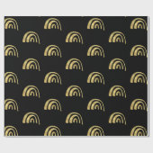 Goldregenbogen und schwarz geschenkpapier (Flach)