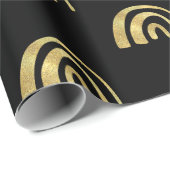Goldregenbogen und schwarz geschenkpapier (Rolleneckpunkt)