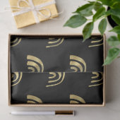 Goldregenbogen und schwarz seidenpapier (Geschenk)
