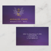 GoldReiki heilendes Symbol in Lotus-Blumenblättern Visitenkarte (Vorne/Hinten)