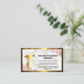 Goldreinigung | BLUME | Metallisch Visitenkarte (Stehend Vorderseite)