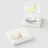 Goldren, Winter-Szene Steinuntersetzer (Seitenansicht)