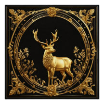 Goldrentiere, Gold und schwarze Zierrahmen