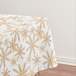 GoldRetro Schneeflocke-Muster-Feiertag Tischdecke