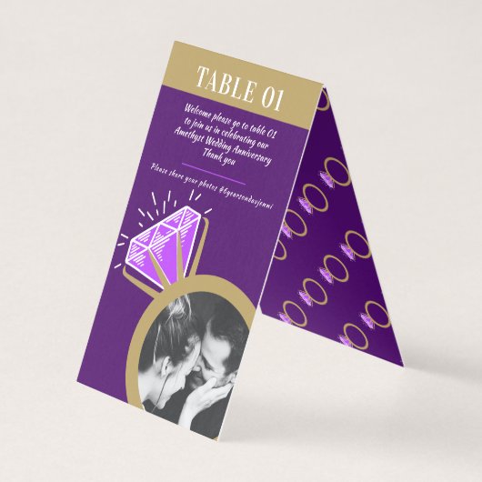 Goldring-Amethyst-Foto zum 6. Hochzeitstag (Rückseite)