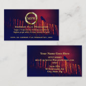 Goldring, Raven on Fence, Horror Film Producer Visitenkarte (Vorne/Hinten)