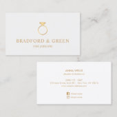 Goldring-Schmuckstücke Visitenkarte (Vorne/Hinten)