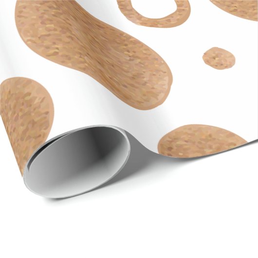 Goldringe und -punkte geschenkpapier (Rolleneckpunkt)