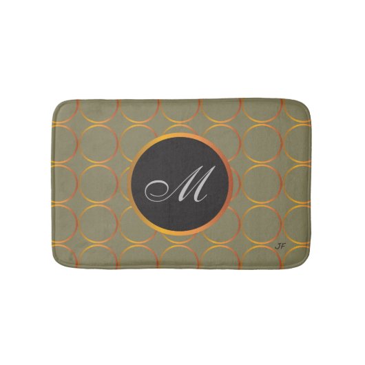 Goldringmonogramm Badematte (Vorderseite)