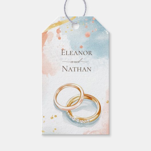 Goldrings Frühlingshochzeit Geschenkanhänger (Vorderseite)