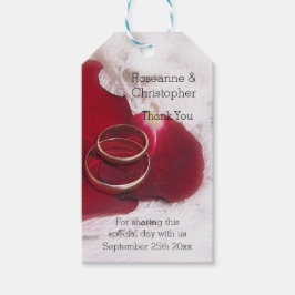 Goldrings Rose Petals Design Hochzeit Geschenkanhänger