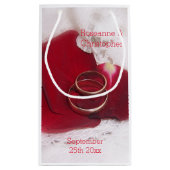 Goldrings Rose Petals Design Hochzeit Kleine Geschenktüte (Rückseite)