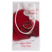 Goldrings Rose Petals Design Hochzeit Kleine Geschenktüte (Vorderseite)