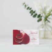 Goldrings Rose Petals Hochzeitsplatz Platzkarte (Stehend Vorderseite)