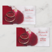 Goldrings Rose Petals Hochzeitsplatz Platzkarte (Vorne/Hinten)