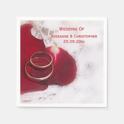 Goldrings Rose Petals Wedding Serviette (Vorderseite)